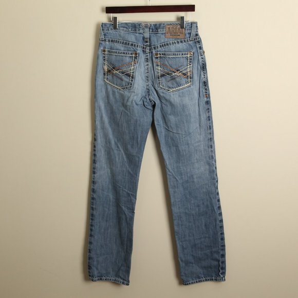 Ariat Men's light blue relaxed bootcut mid rise M2 blue Jeans 31 X 36 - Picture 6 of 7